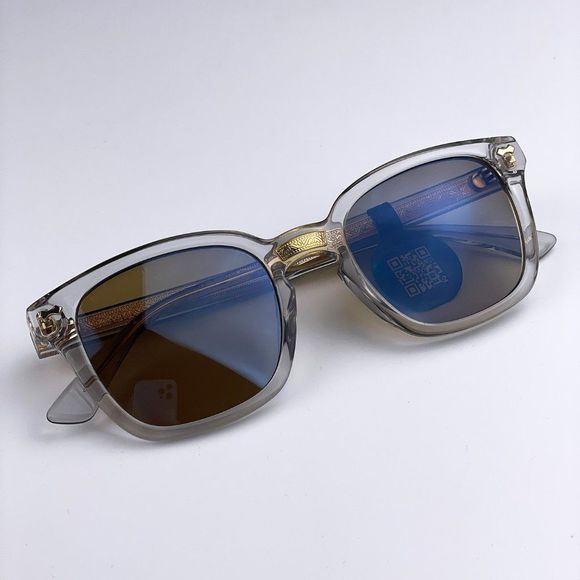 🫧NEW GUCCI LOGO GG0184S 001 Transparent Gray Photochromic Square Unisex Frame - Picture 2 of 15